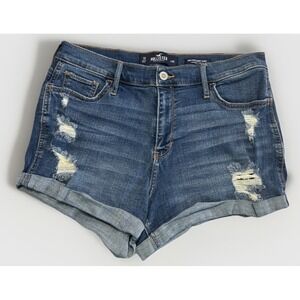 Hollister Women's High Rise Short Short Advanced Stretch Distressed Sz 13‎ 31